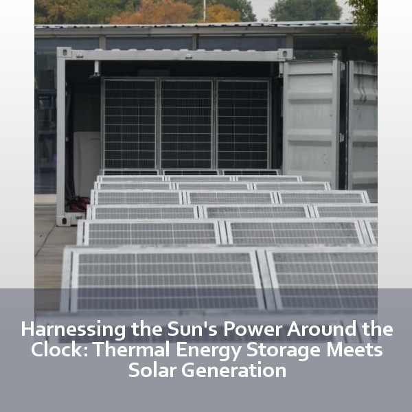 Harnessing the Sun's Power Around the Clock: Thermal Energy Storage Meets Solar Generation